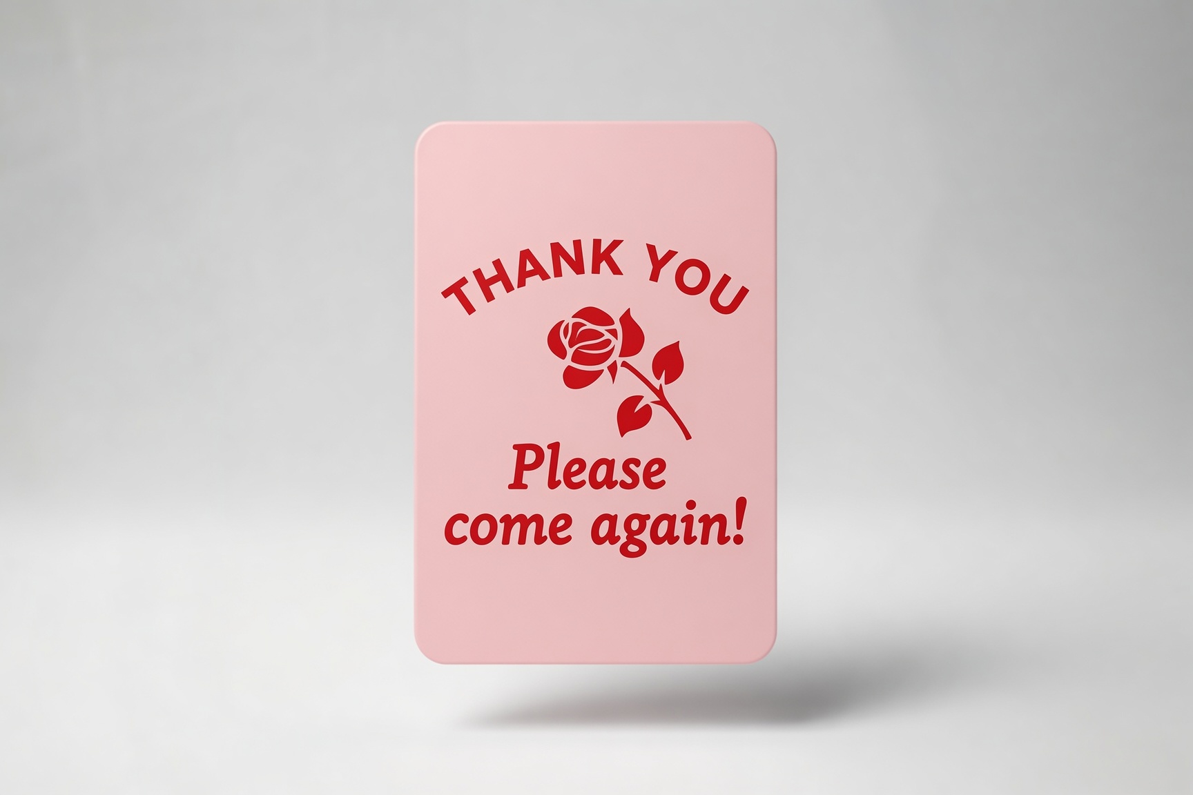 IRLs card design: Please Come Again