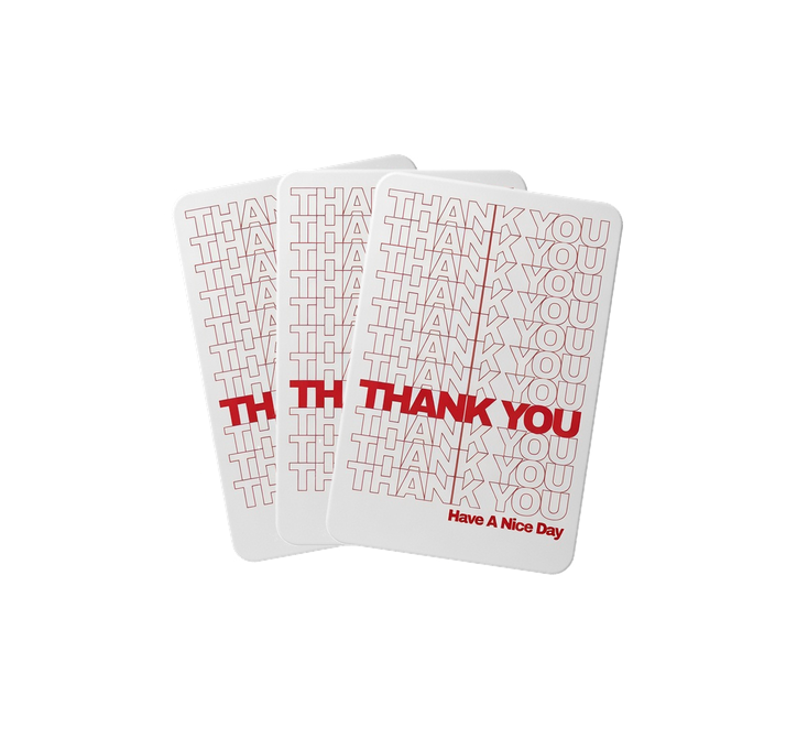 IRLs card design: Thank You, Thank You
