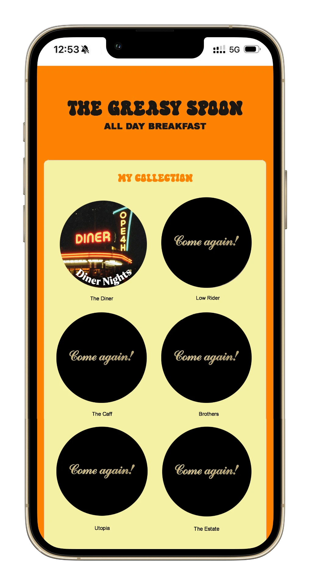 IRLs collection with artwork The Diner collected